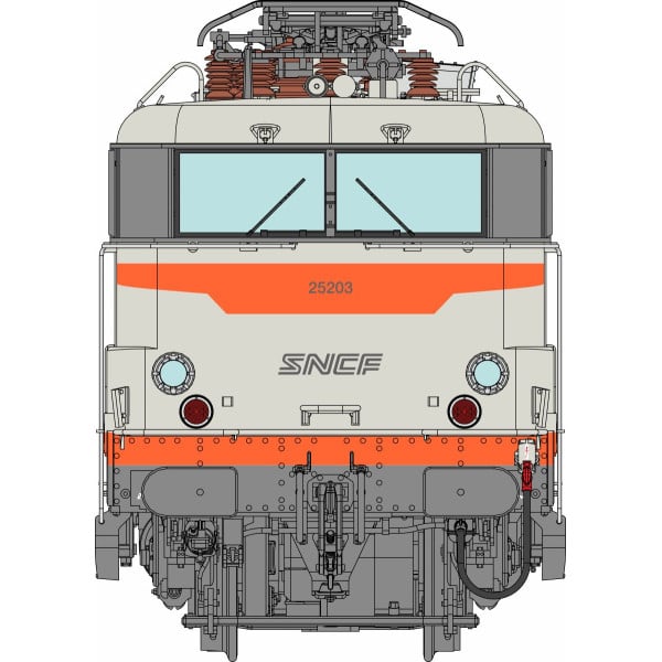 [HO] : Locomotive électrique BB 25203 Livrée béton, VÉNISSIEUX logo nouilles Ep. V, AC Sound 3 rails - MB254SAC