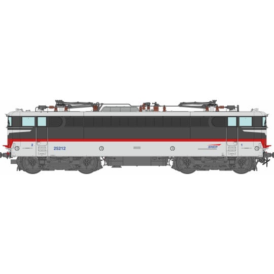[HO] : Locomotive électrique BB 25212 Livrée Multiservices, RENNES logo casquette Ep. V, Analogique - MB255