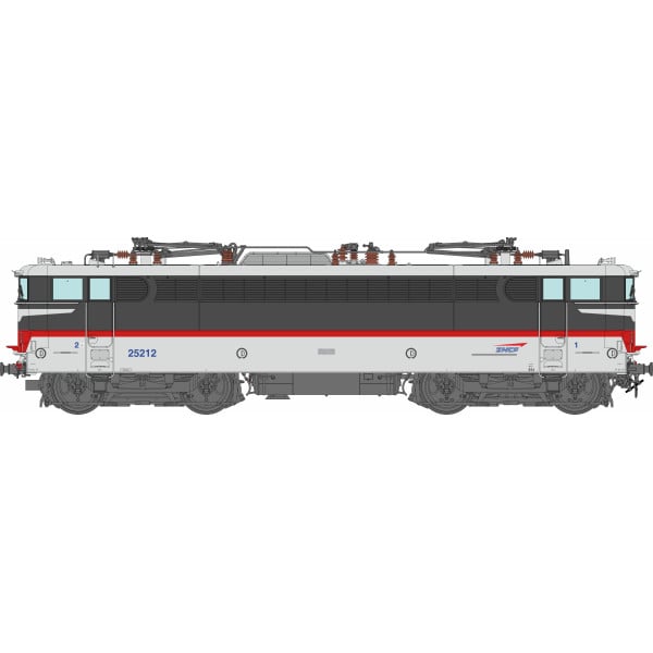 [HO] : Locomotive électrique BB 25212 Livrée Multiservices, RENNES logo casquette Ep. V, Analogique - MB255