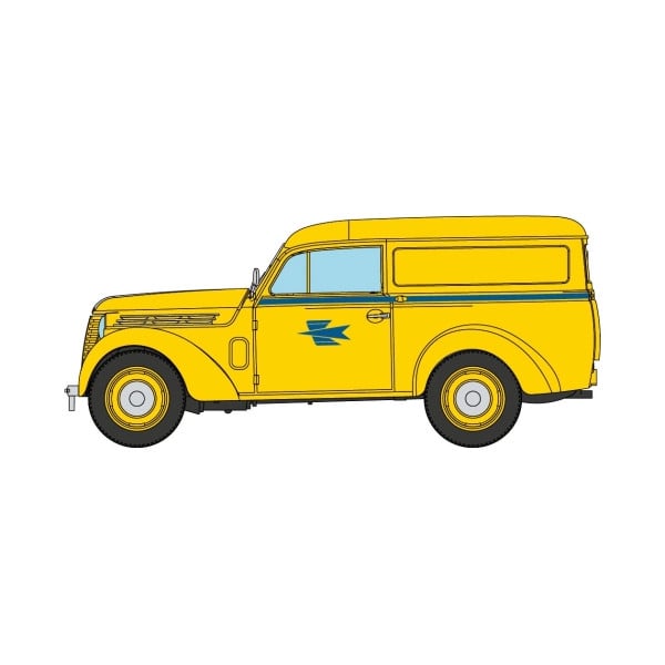 [HO] Voiture Renault Juvaquatre La Poste jaune - CB169