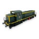 [HO] : Locomotive Diesel BB 63792 vert 301 châssis noir, Ep. III-IV, Analogique - JM008
