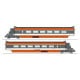 [HO] : Coffret de remorques TGV PSE rame n°110 CFF, 2 éléments (Remorques R3, R7), Ep. IV, AC 3 rails - REE TGV010SAC