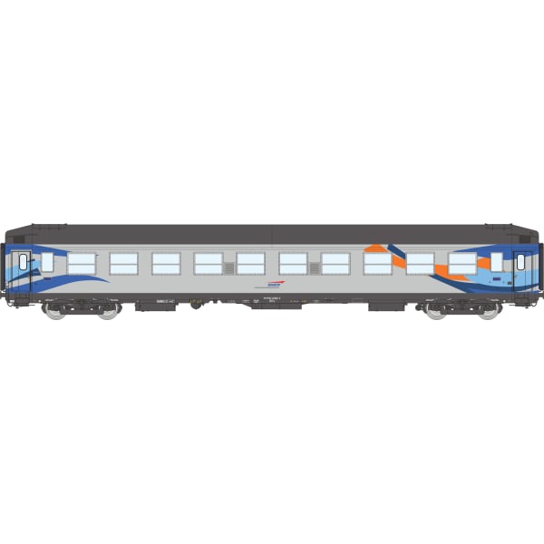 [HO] : Voiture UIC couchette B9c9x, toit haut gris, CROISIERE, SNCF, Ep. V – VB509