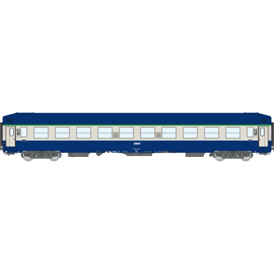 [HO] : Voiture UIC couchette B9c9x, toit haut, livrée bleue, SNCF, Ep. IV – VB510