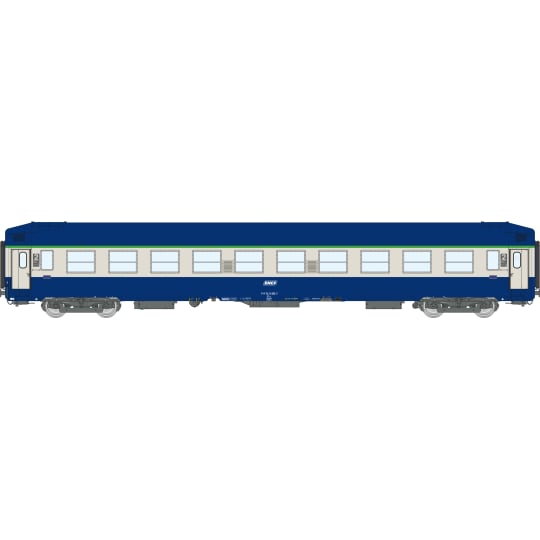 [HO] : Voiture UIC couchette B9c9x, toit haut, livrée bleue, SNCF, Ep. IV – VB511