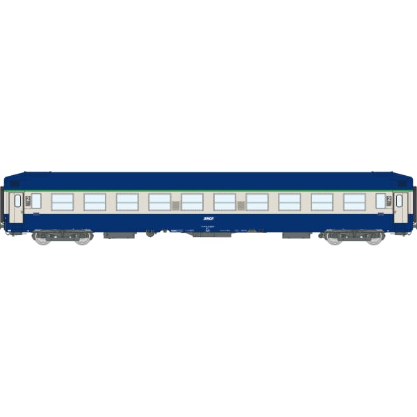 [HO] : Voiture UIC couchette B9c9x, toit haut, livrée bleue, SNCF, Ep. IV – VB511
