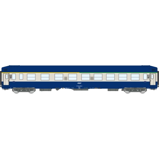 [HO] : Voiture UIC couchette A4c4B5c5, toit haut, livrée bleue, SNCF, Ep. IV – VB512