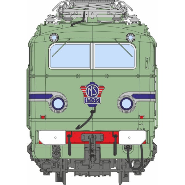 [HO] : Locomotive électrique série 1300 N°1302, livrée Vert Turquoise, Ep. III, NS, DCC Sound - NS1300-1S