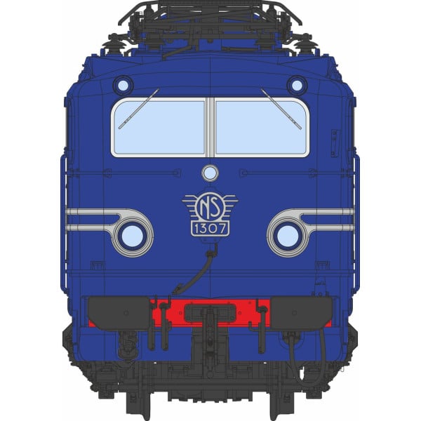[HO] : Locomotive électrique série 1300 N°1307, livrée bleu de Berlin, Ep. IV, NS, Analogique - NS1300-2