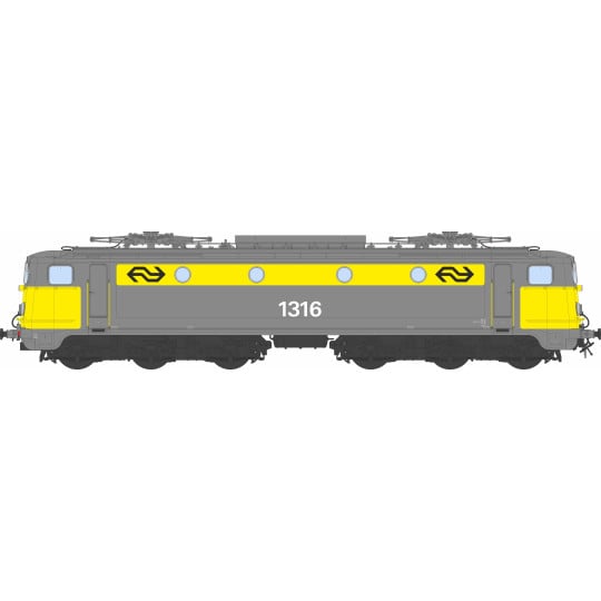 [HO] : Locomotive électrique série 1300 N°1316, livrée grise et jaune, Ep. IV, NS, DCC Sound - NS1300-4S