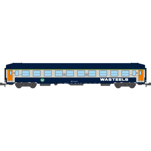[N] : Coffret de 2 Voitures UIC couchettes B9c9 Bleu / Gris « WASTEELS », Ep. IV, SNCF – MIKADOTRAIN NW346