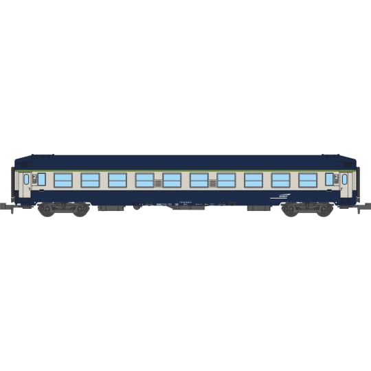 [N] : Coffret de 2 Voitures UIC couchettes B9c9 Bleu / Gris logo casquette, Ep. V, SNCF – MIKADOTRAIN NW354