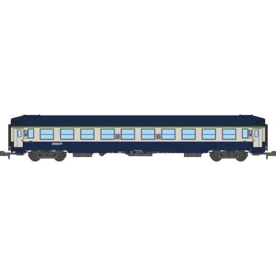[N] : Coffret de 2 Voitures UIC couchettes B9c9 Bleu / Gris logo nouille, Ep. V, SNCF – MIKADOTRAIN NW352