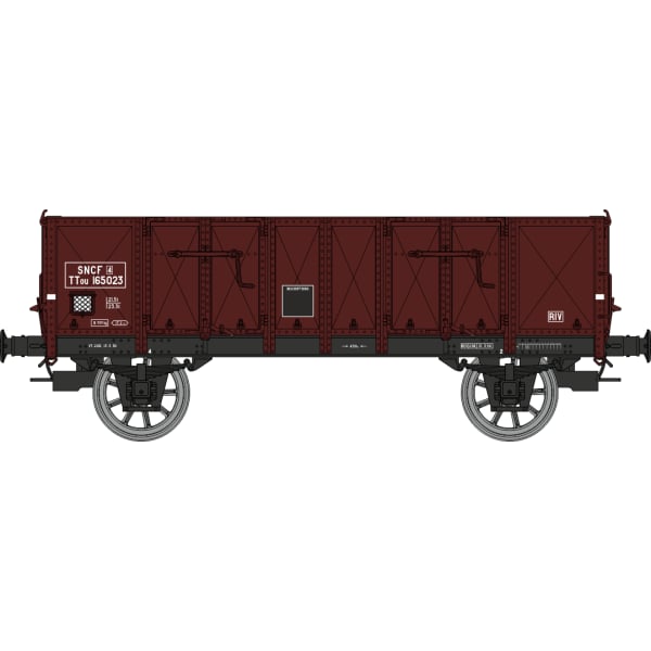 [HO] : Wagon tombereau Ludwigshafen caisse métallique, SNCF, Ep. III – WB917