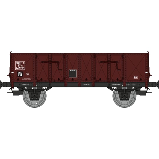 [HO] : Wagon tombereau Ludwigshafen caisse métallique, SNCF, Ep. III – WB918