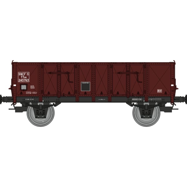 [HO] : Wagon tombereau Ludwigshafen caisse métallique, SNCF, Ep. III – WB918