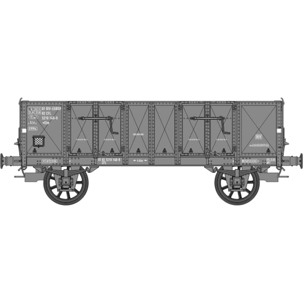 [HO] : Wagon tombereau Ludwigshafen caisse métallique, CFL, Ep. IV – WB920