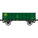 [HO] : Coffret de 2 wagons tombereaux Ludwigshafen caisse métallique verte, SNCB, Ep. III – WB921