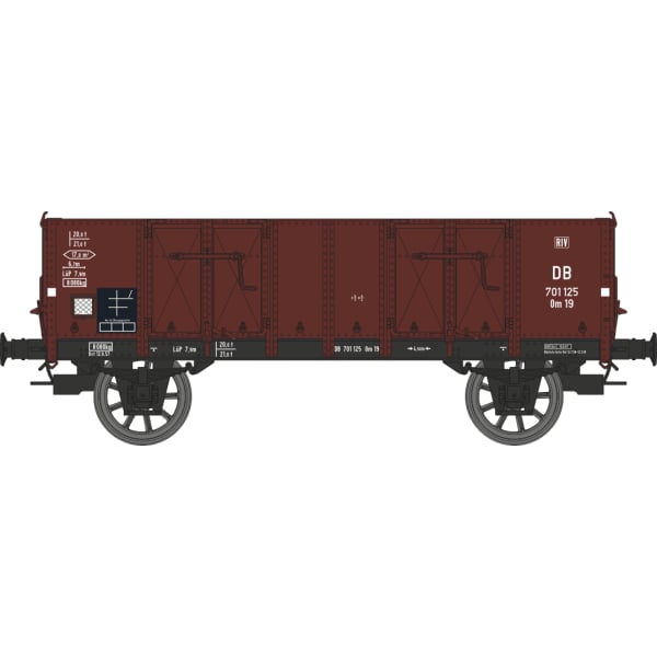 [HO] : Coffret de 2 wagons tombereaux Ludwigshafen caisse métallique, DB, Ep. III – WB926