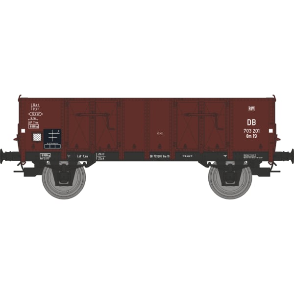 [HO] : Coffret de 2 wagons tombereaux Ludwigshafen caisse métallique, DB, Ep. III – WB926