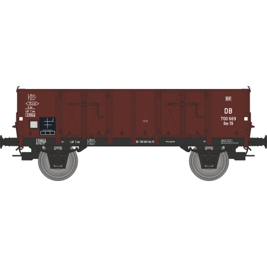 [HO] : Wagon tombereau Ludwigshafen caisse métallique, DB, Ep. III – WB927