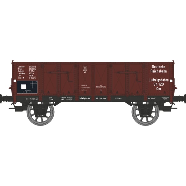 [HO] : Coffret de 2 wagons tombereaux Ludwigshafen caisse métallique, DR, Ep. III – WB928