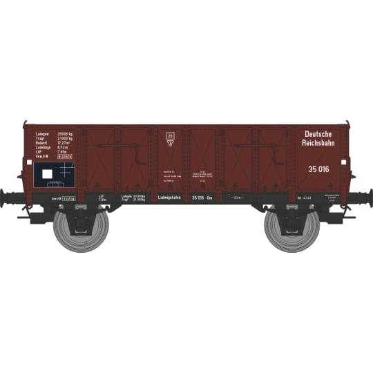 [HO] : Wagon tombereau Ludwigshafen caisse métallique, DR, Ep. III – WB929