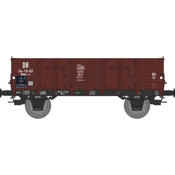 [HO] : Coffret de 2 wagons tombereaux Ludwigshafen caisse bois et métallique, DR, Ep. IV - WB931