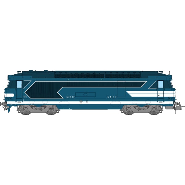 [HO] : Locomotive diesel BB 67012 Livrée bleue, plaques de Nevers, Ep. IV, DCC Sound - MB245S