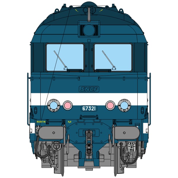 [HO] : Locomotive diesel BB 67321 Livrée bleue, dépôt de Chambéry, Ep. V, Analogique - MB246