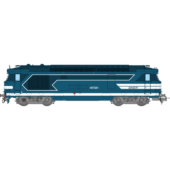 [HO] : Locomotive diesel BB 67321 Livrée bleue, dépôt de Chambéry, Ep. V, DCC Sound - MB246S