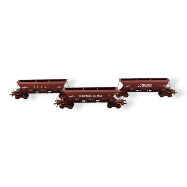 [N] : Coffret de 3 Trémies EX « SLEMI, COMPAGNIE DU MIDI et LOTRASID », SNCF, Ep. IV – MIKADOTRAIN NW267