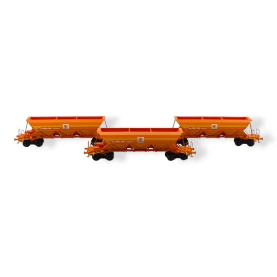 [N] : Coffret de 3 wagons trémies Ex « COLAS RAIL », nouveau logo, SNCF, Ep. VI – MIKADOTRAIN NW271