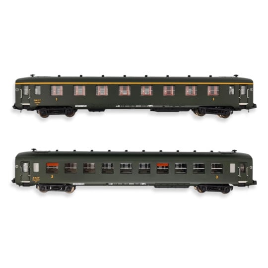 [N] : Coffret de 2 voitures DEV AO courtes, A8 myfi et C10 myfi, vert 306, Ep. III – MIKADOTRAIN NW272