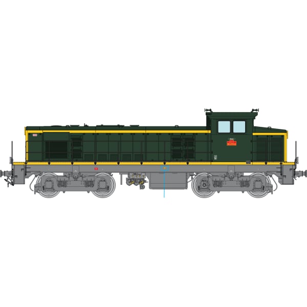 [HO] : Locomotive diesel BB 63692, Villeneuve, livrée vert 301, Ep. IV, SNCF, Analogique - JM020