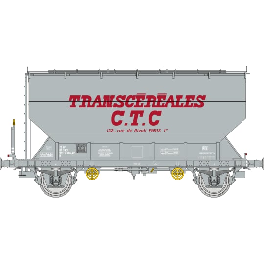 [HO] : Wagon céréalier FAUVET-GIREL TRANSCEREALES « CTC », SNCF, Ep. IV-V – WB883