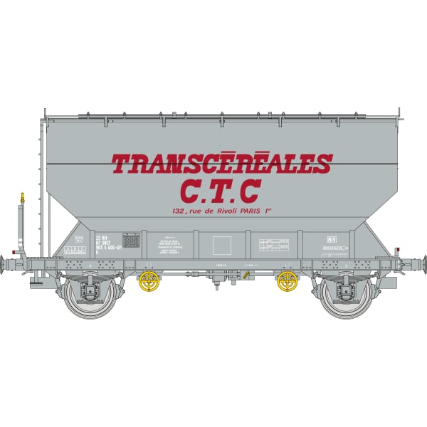 [HO] : Wagon céréalier FAUVET-GIREL TRANSCEREALES « CTC », SNCF, Ep. IV-V – WB883