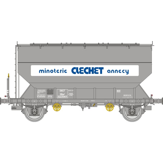 [HO] : Wagon céréalier FAUVET-GIREL « MINOTERIE CLECHET ANNECY », SNCF, Ep. III – WB888
