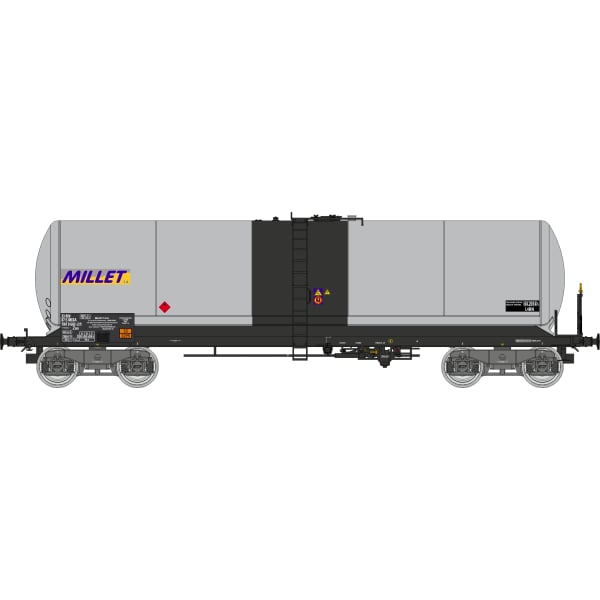 [HO] : Coffret de 3 wagons citernes ANF « MILLET », bogies Y23S, SNCF, Ep. V-VI – WB943
