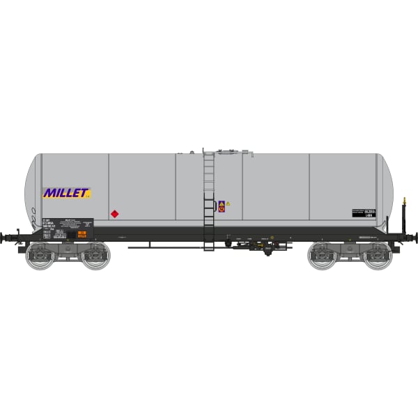 [HO] : Coffret de 3 wagons citernes ANF « MILLET », bogies Y23S, SNCF, Ep. V-VI – WB943