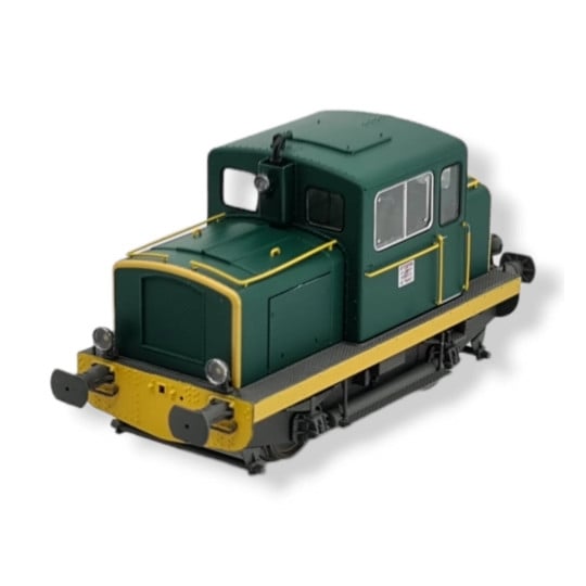 [HO] : Locotracteur diesel MOYSE 32 TDE, INDUSTRIEL Vert bandes jaunes, Ep. IV-V, Analogique - MB219