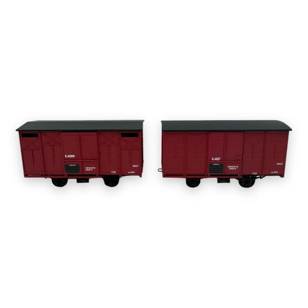 Set de 2 COUVERTS freinés, Toit Rond et Toit 2 pentes, Rouge