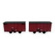 Set de 2 COUVERTS freinés, Toit Rond et Toit 2 pentes, Rouge