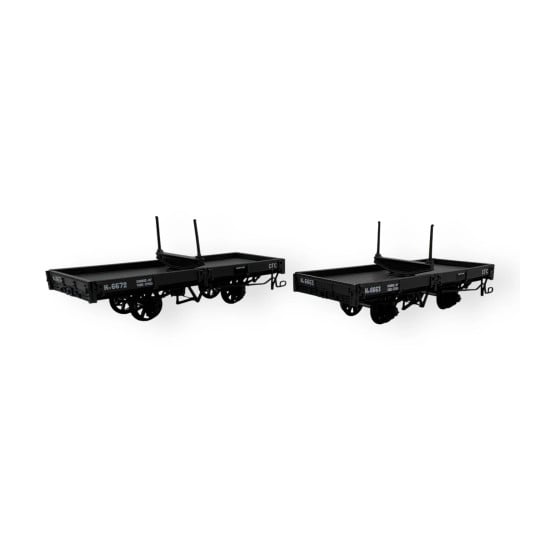 Set de 2 PLATS Porte-Grumes, freinés, bruns, CFC Htv 6663 et