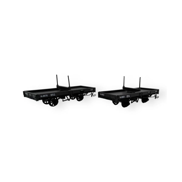 Set de 2 PLATS Porte-Grumes, freinés, bruns, CFC Htv 6663 et