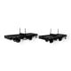 Set de 2 PLATS Porte-Grumes, freinés, bruns, CFC Htv 6663 et