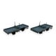 Set de 2 PLATS Porte-Grumes, freinés, Gris Foncé, CFD Htv 65