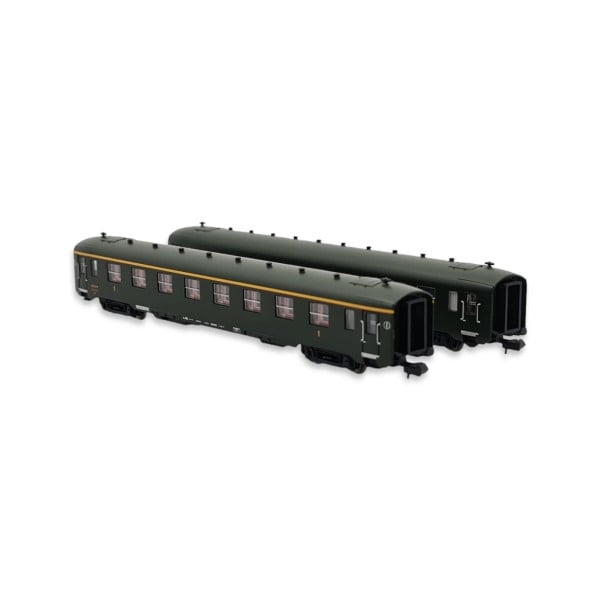 [N] : Coffret de 2 voitures DEV AO, A8 et B10, vert 306, Ep. III – MIKADOTRAIN NW282