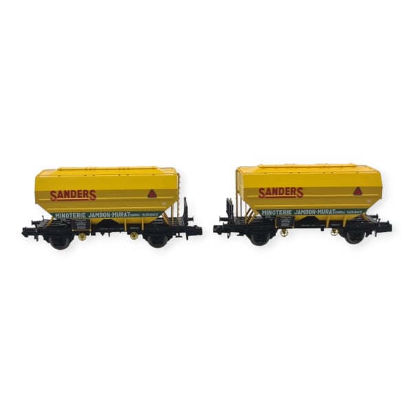 [N] : Coffret de 2 wagons céréaliers “SANDERS”, SNCF Ep. IV – MIKADOTRAIN NW308